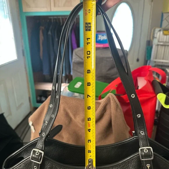 Coach Black Pebbled Leather Shoulder Bag - Picture 8 of 9